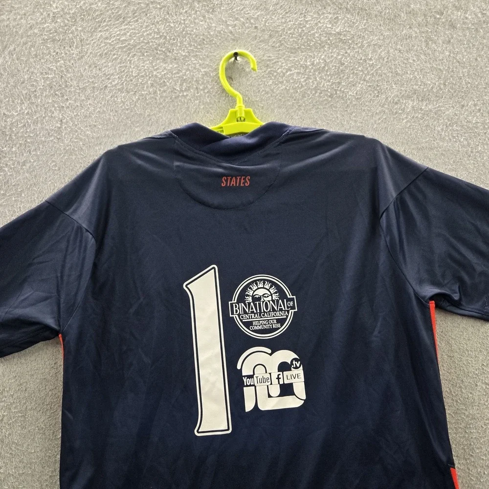 USA Soccer Men Shirt L Navy Camouflage USA Binational Dri-Fit Activewear Logo‎